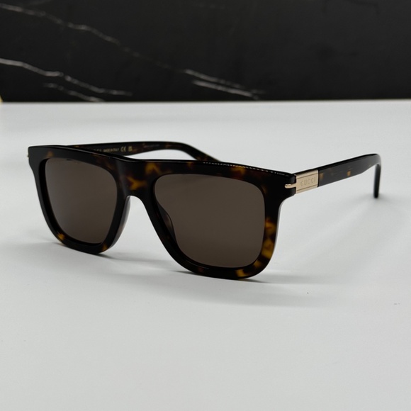 NEW GG1502S 002 GUCCI SQUARE HAVANA BROWN UNISEX SUNGLASSES GUCCI - Picture 1 of 13